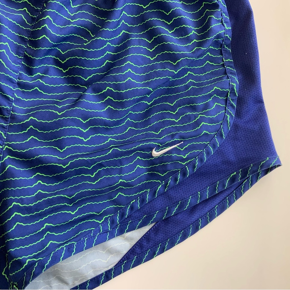 Nike Womens Dri-fit Activewear Running Shorts Sz XS Lined, Key Pocket Blue Green - Picture 5 of 13
